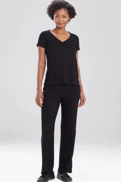 Natori Lounge Tops-Ulla V-Neck Top