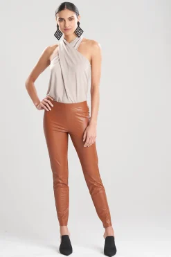 Natori Essentials|Pants, Skirts & Shorts-Vegan Leatherette Leggings