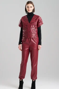 Natori Tops, Shirts & Tunics-Vegan Luxe Lambskin Cut Out Top