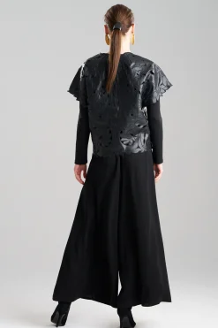 Natori Jackets & Outerwear-Vegan Luxe Lambskin Embroidered Vest