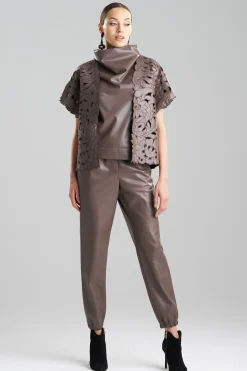 Natori Jackets & Outerwear-Vegan Luxe Lambskin Embroidered Vest
