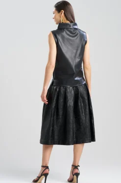 Natori Tops, Shirts & Tunics-Vegan Luxe Lambskin Funnel Top