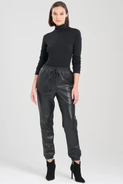 Natori Essentials|Pants, Skirts & Shorts-Vegan Luxe Lambskin Jogger Pants