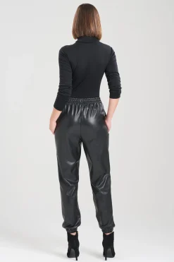 Natori Essentials|Pants, Skirts & Shorts-Vegan Luxe Lambskin Jogger Pants