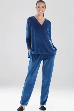 Natori Pajama Tops|Lounge Tops-Velour Long Sleeve Top