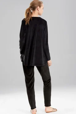 Natori Pajama Tops|Lounge Tops-Velour Long Sleeve Top