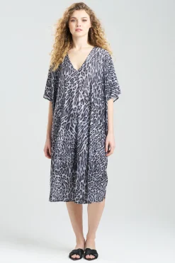 Natori Caftans|Caftan Dresses-Wilderness V-Neck Caftan