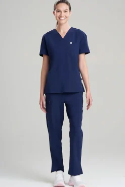 Natori Scrub Tops-Women's 3-Pocket V-Neck Scrub Top