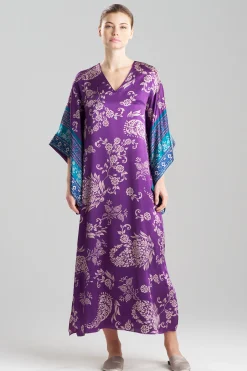 Natori Caftan Dresses-Ysobel Drop Sleeve Silk Caftan