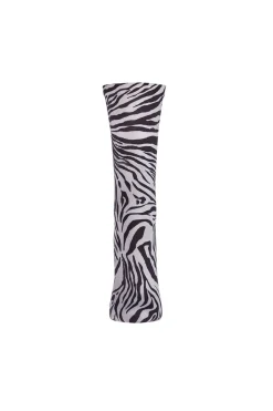 Natori Socks-Zebra Printed Crew Socks